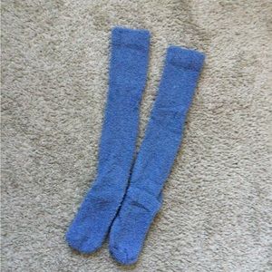 Blue Fuzzy Socks